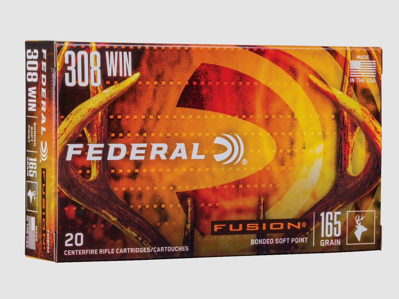 Federal Ammunition 2000237 .308 Win. Fusion 10.7g 165grs. 20 pieces