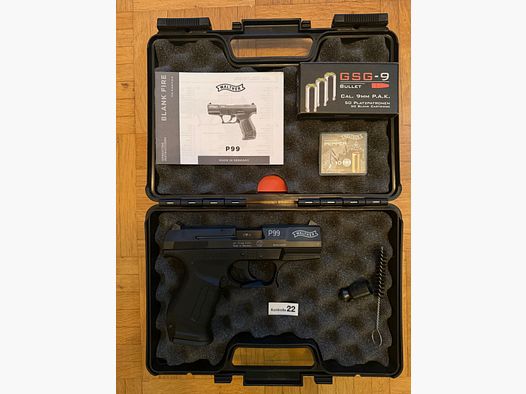 Walther P99 9mm P.A.K. mit Munition (Pfeffer & Knall)