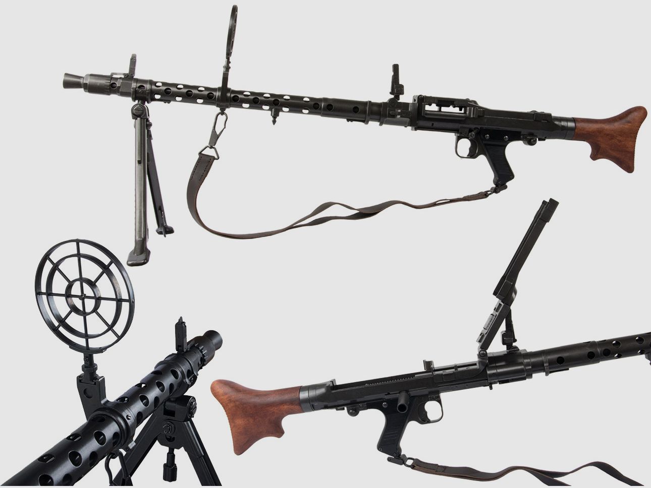 Denix Deko Maschinengewehr Wehrmacht Fliegervisier Kreiskorn MG 34 Deutschland 1934 Zweiter Weltkrieg LĂ¤nge 122 cm
