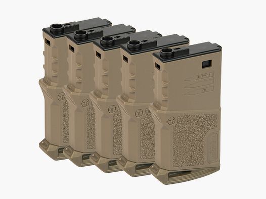 Ares Mid Cap Amoeba M4 | M16 Magazine 5er 120 schoten 6mm - Airsoft AEG / S-AEG