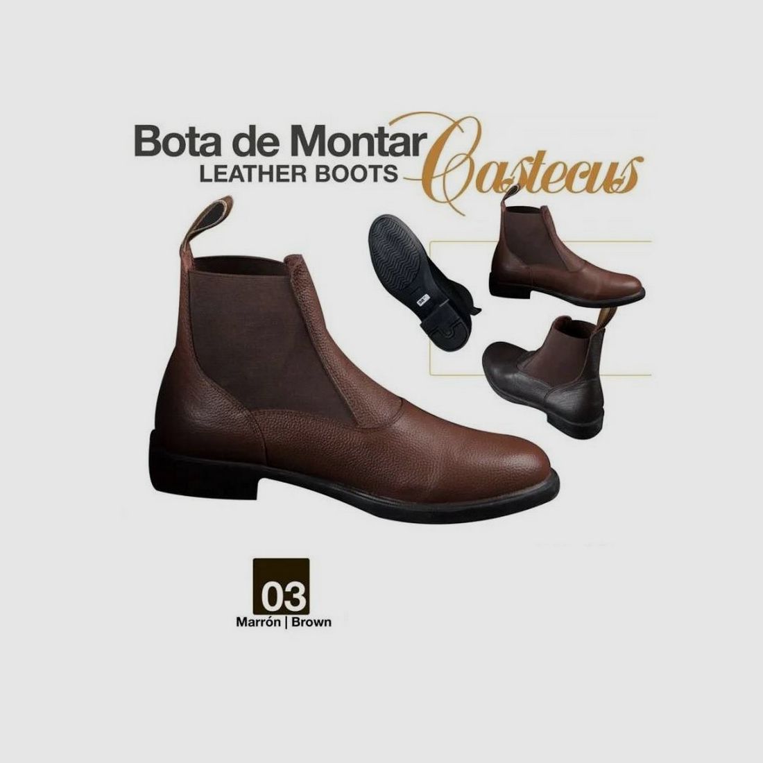 Stiefel aus Leder Castecus Braun