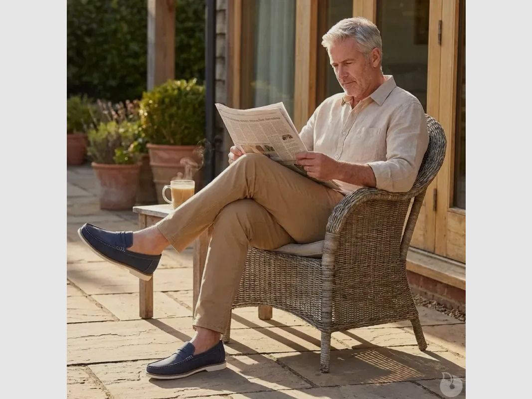 Mocassins Homme en Synthétique Bleu Marine - Tige Basse, image 3 sur 9