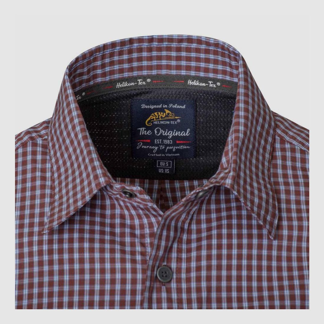 HELIKON-TEX COVERT CONCEALED CARRY SHIRT PHANTOM GREY CHECKERED