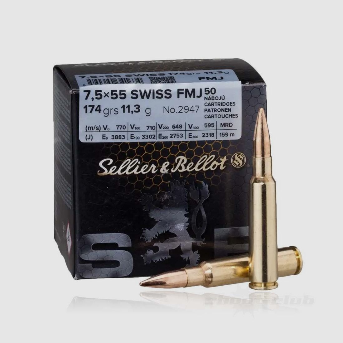 Sellier & Bellot FMJ BT 174grs 7.5x55