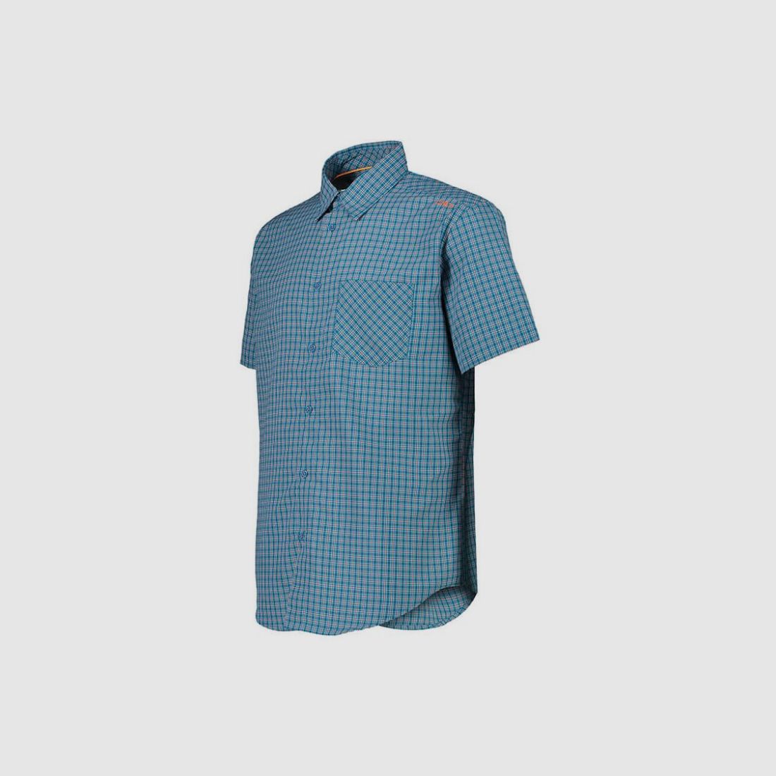 CMP Kurzarm-Hemd mit Karomuster Ottanio-Zement 50