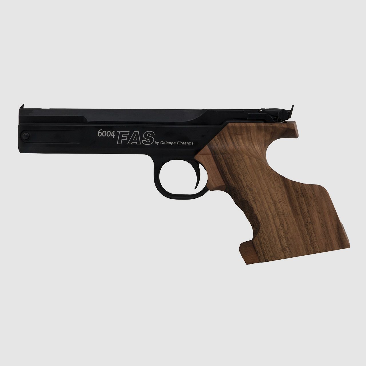 Matchpistole Chiappa FAS 6004 Match 7,5 Zoll LauflĂ¤nge medium Holzgriff Kaliber 4,5 mm (P18)