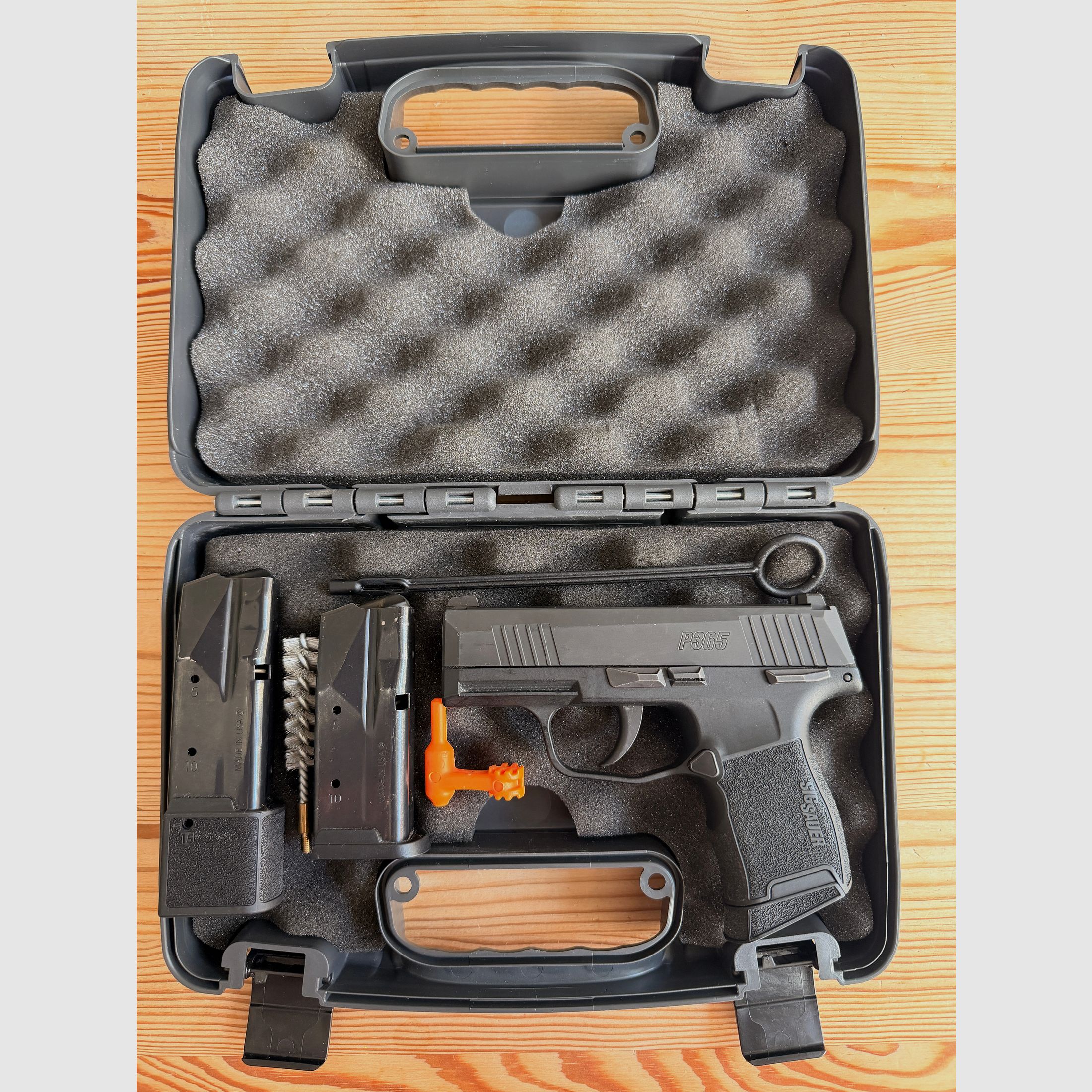 SIG SAUER P365 Nitron MS, Cal. 9mm Luger – con 3 magazines, maletín original
