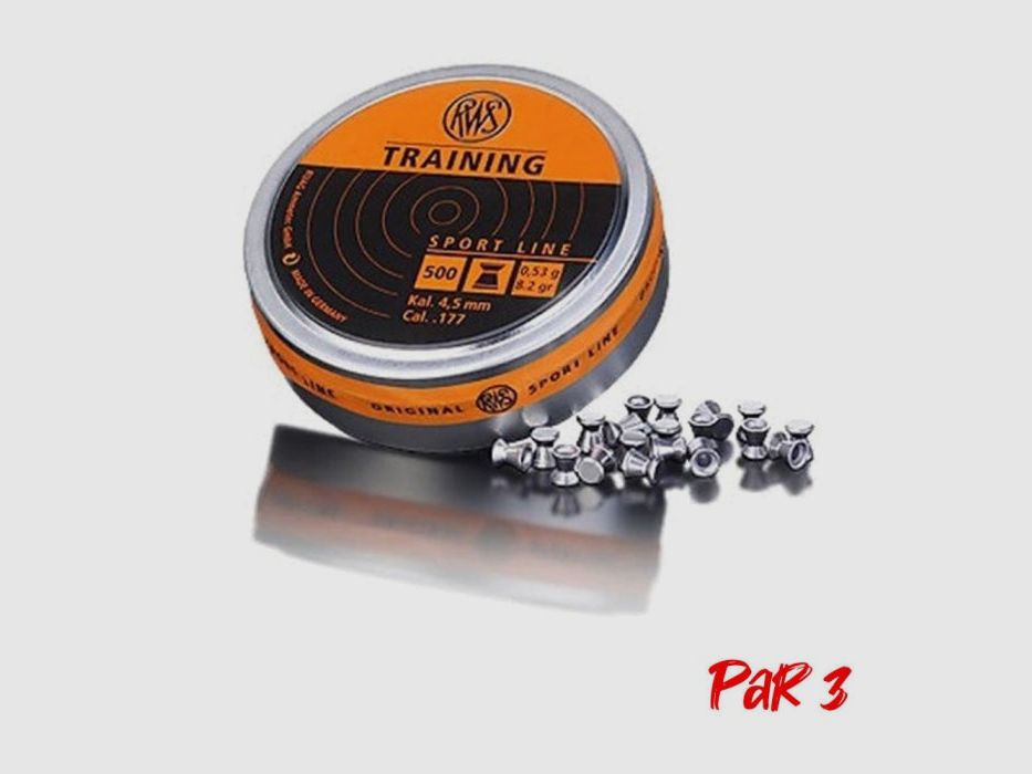 Plombs RWS Training 0.53 g - Cal. 4.5, image 3 sur 3