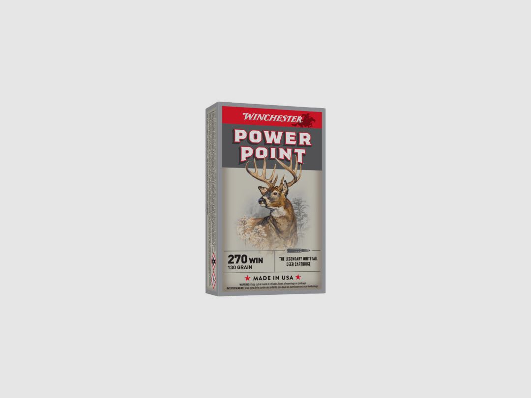 BOITE DE 20 CARTOUCHES WINCHESTER CAL.270Win POWER-POINT 130GR, image 1 sur 4