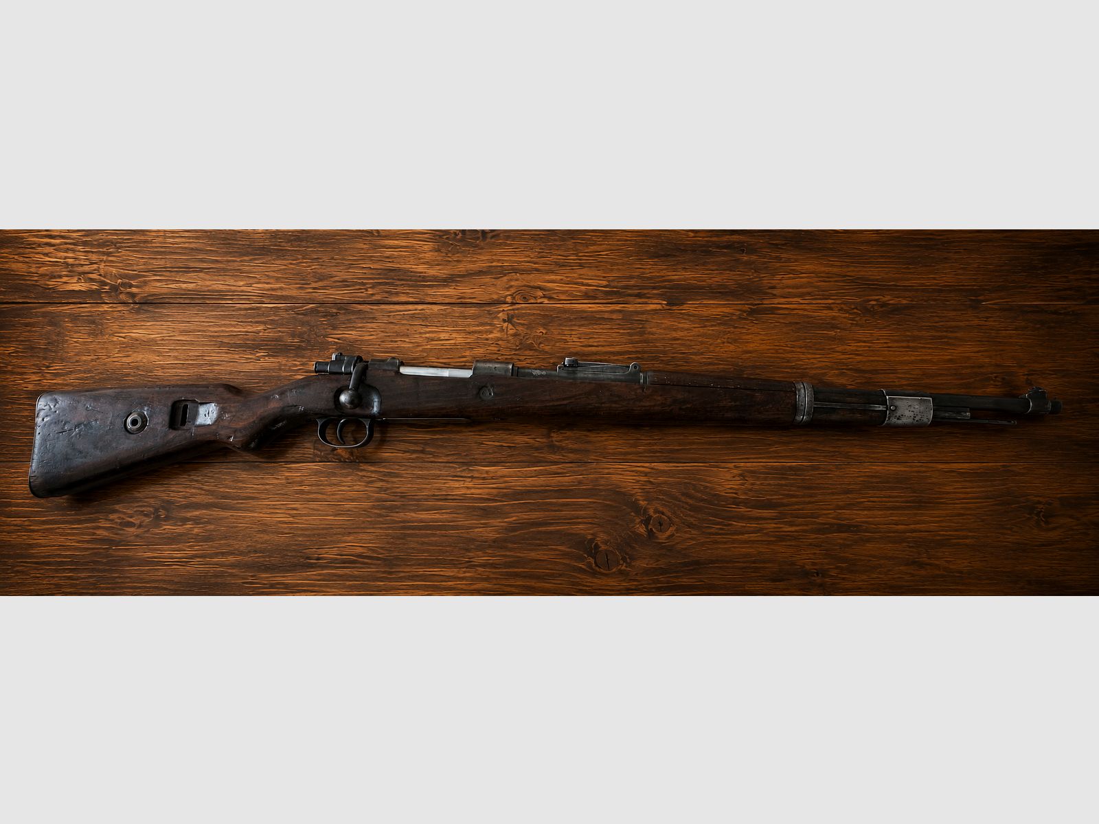 Karabiner K 98 k désactivé original avec baïonnette et munitions factices