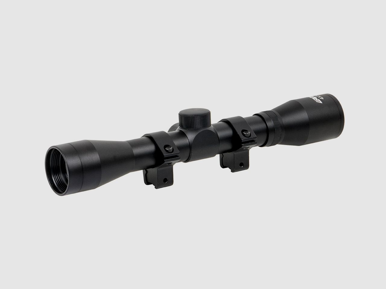 Zielfernrohr Leader 4x32, Duplex Absehen, 1 Zoll Tubus, mit Ringmontagen fĂĽr 11 mm Prismenschiene