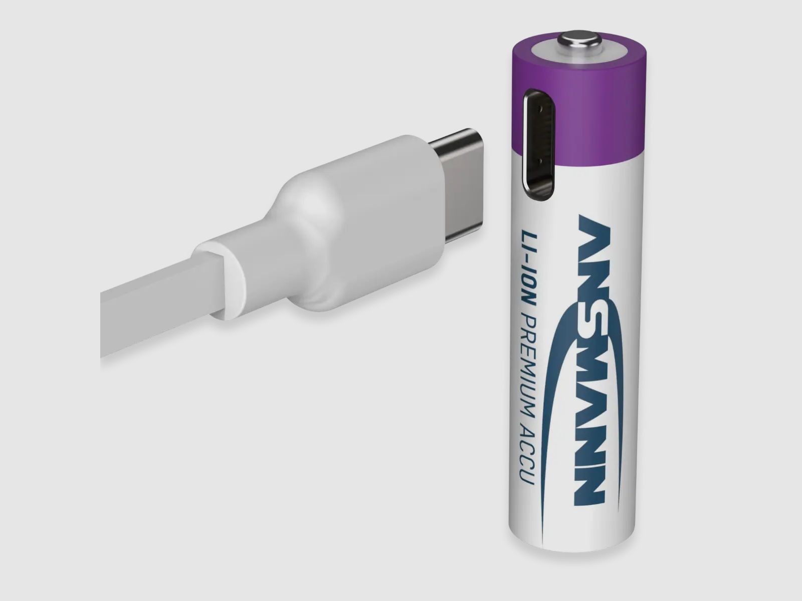 Paquete de 4 baterías AAA de iones de litio Ansmann, incluyendo cable de carga