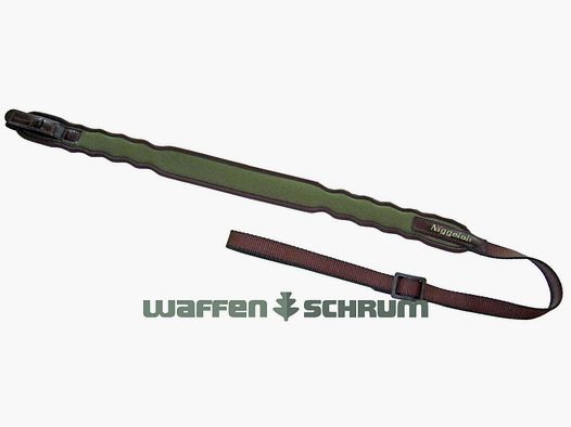 Sangle de fusil Niggeloh pour fusil en néoprène - vert avec déverrouillage rapide