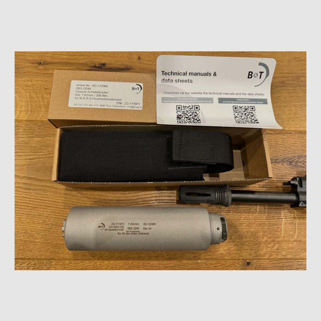 Brügger & Thomet B&T Schalldämpfer RBS QDM mit M.A.R.S. Schnittstelle