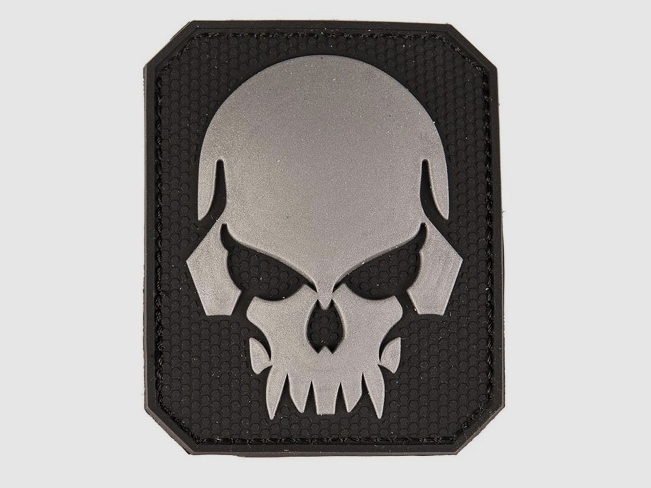 3D Skull PVC Patch schwarz
