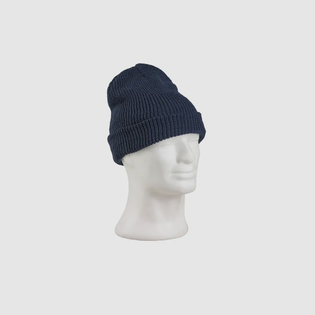 Bonnet à revers bleu foncé - polyacrylique - taille unique