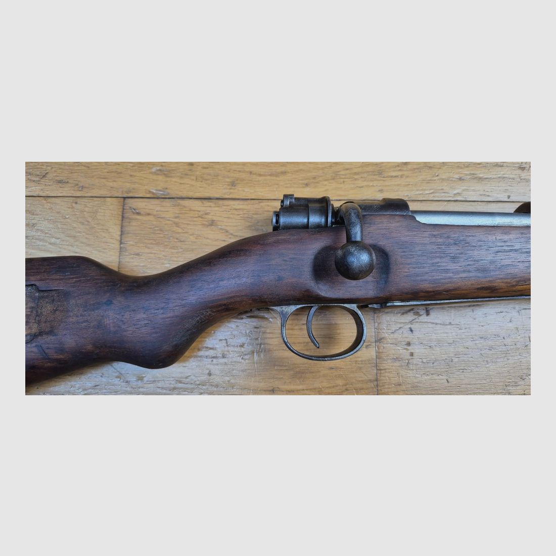Piękna karabina Kar 98 « AZ » – Broń kawalerii i oddziałów szturmowych w 14-18 – Oryginalny kaliber 7,92×57 IS – Produkcja Erfurt 1917 – Bardzo ładne drewno – Dobre metalowe elementy – Piękny luf – BE+/TBE, zdjęcie 5 z 38