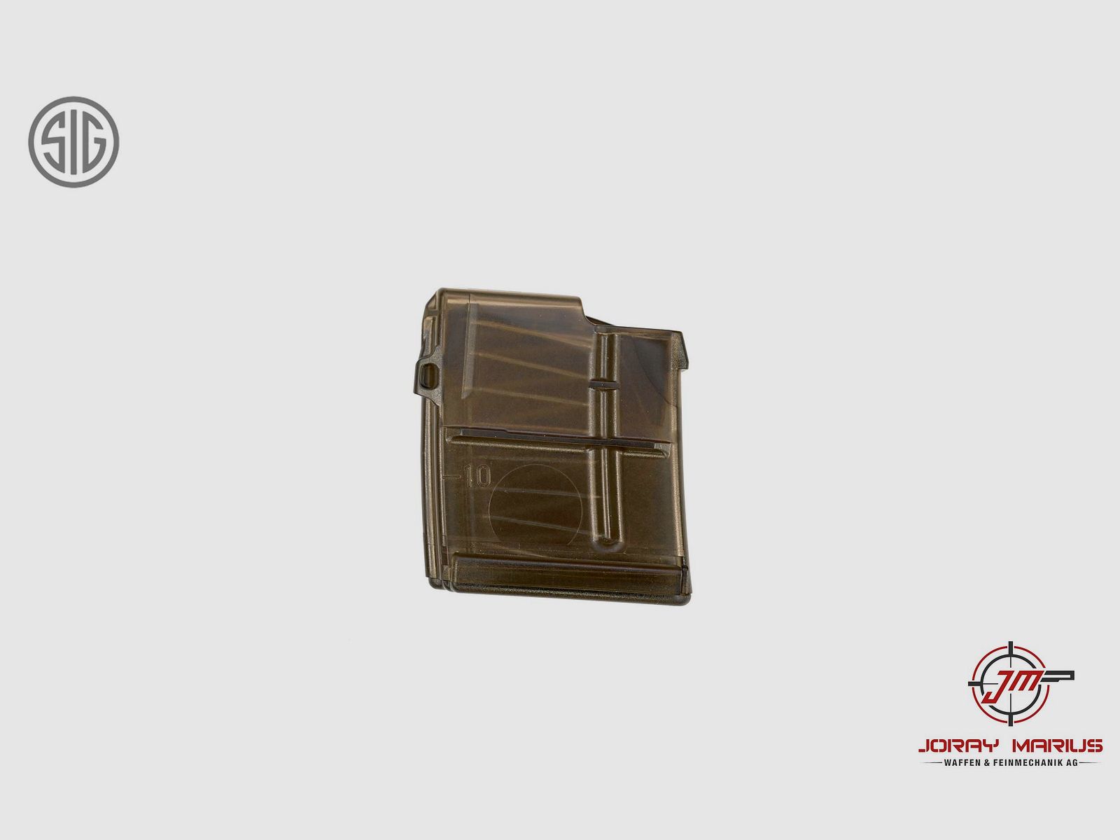 Caricatore SIG Stgw 90 5.56×45, 10 colpi (polimero, trasparente)