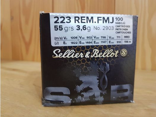 SELLIER & BELLOT MUNITIE KAL. 223 REM. FMJ 50 GR