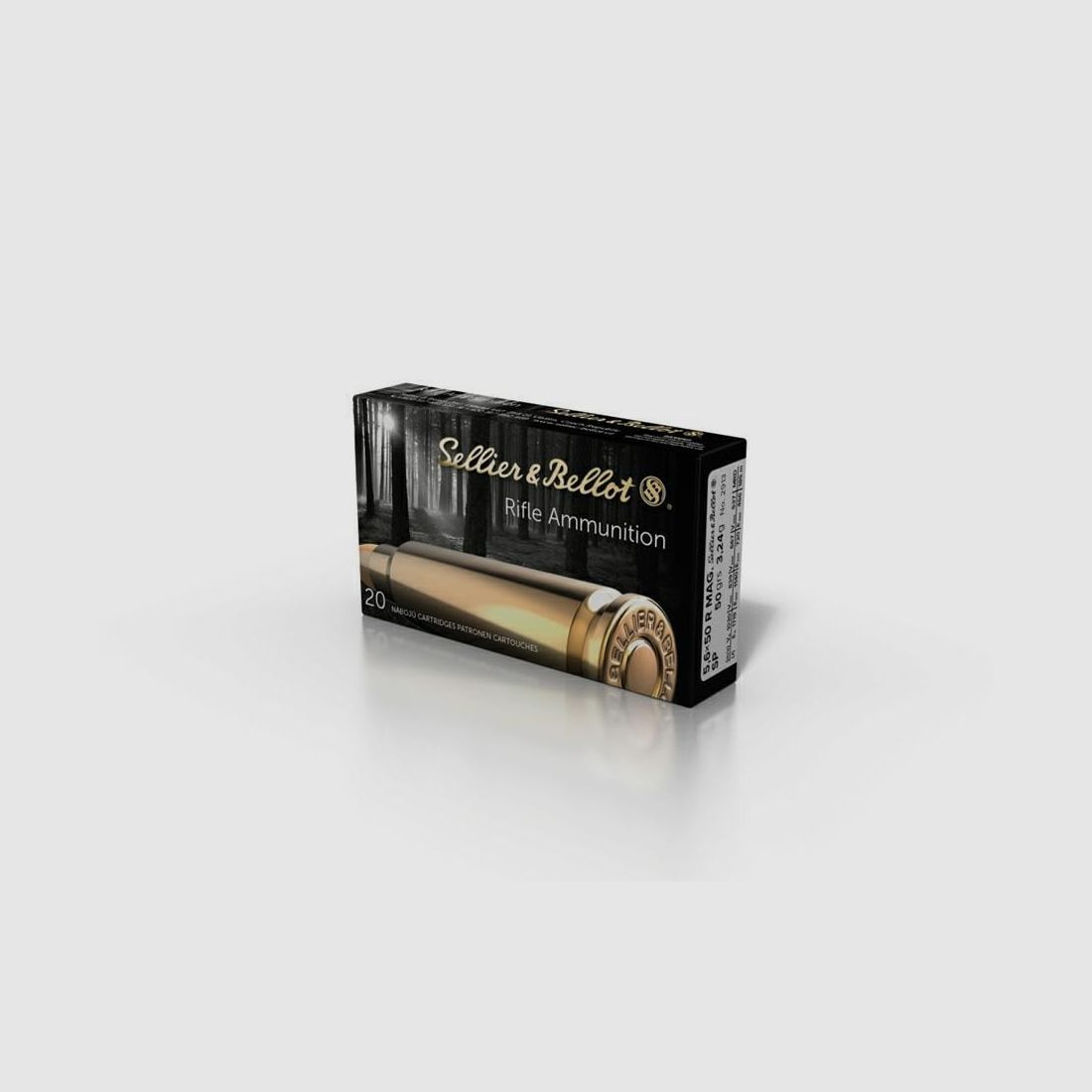 Amunicja 5,6x50R Magnum Sellier & Bellot SP 3,24g/50gr, zdjęcie 1 z 2