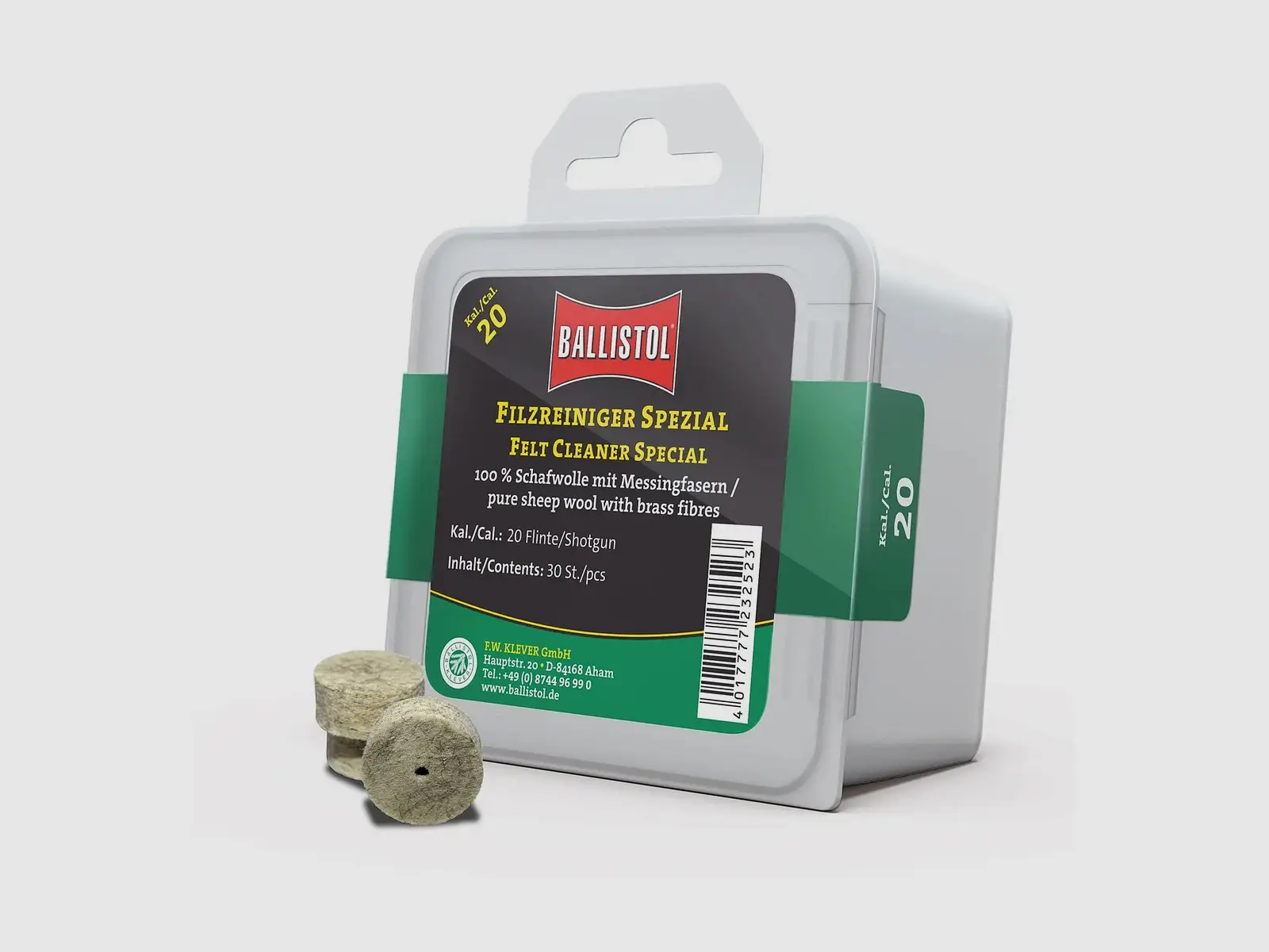 Ballistol Filzreiniger Spezial für Flinten · 12/16/20 GA · 30 Stück