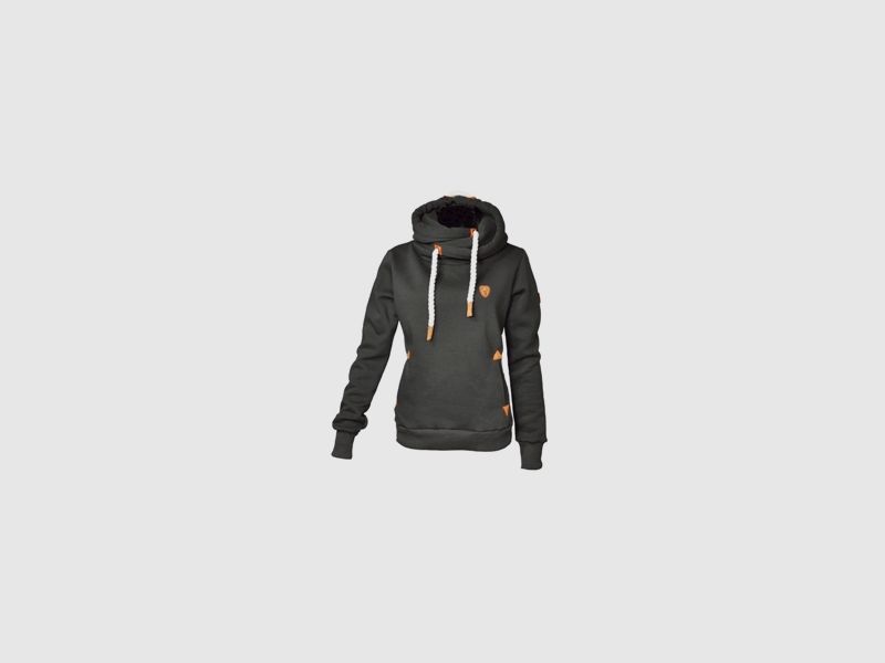Damen Mod. Hoodypullover - dicker Kragen mit Kapuze