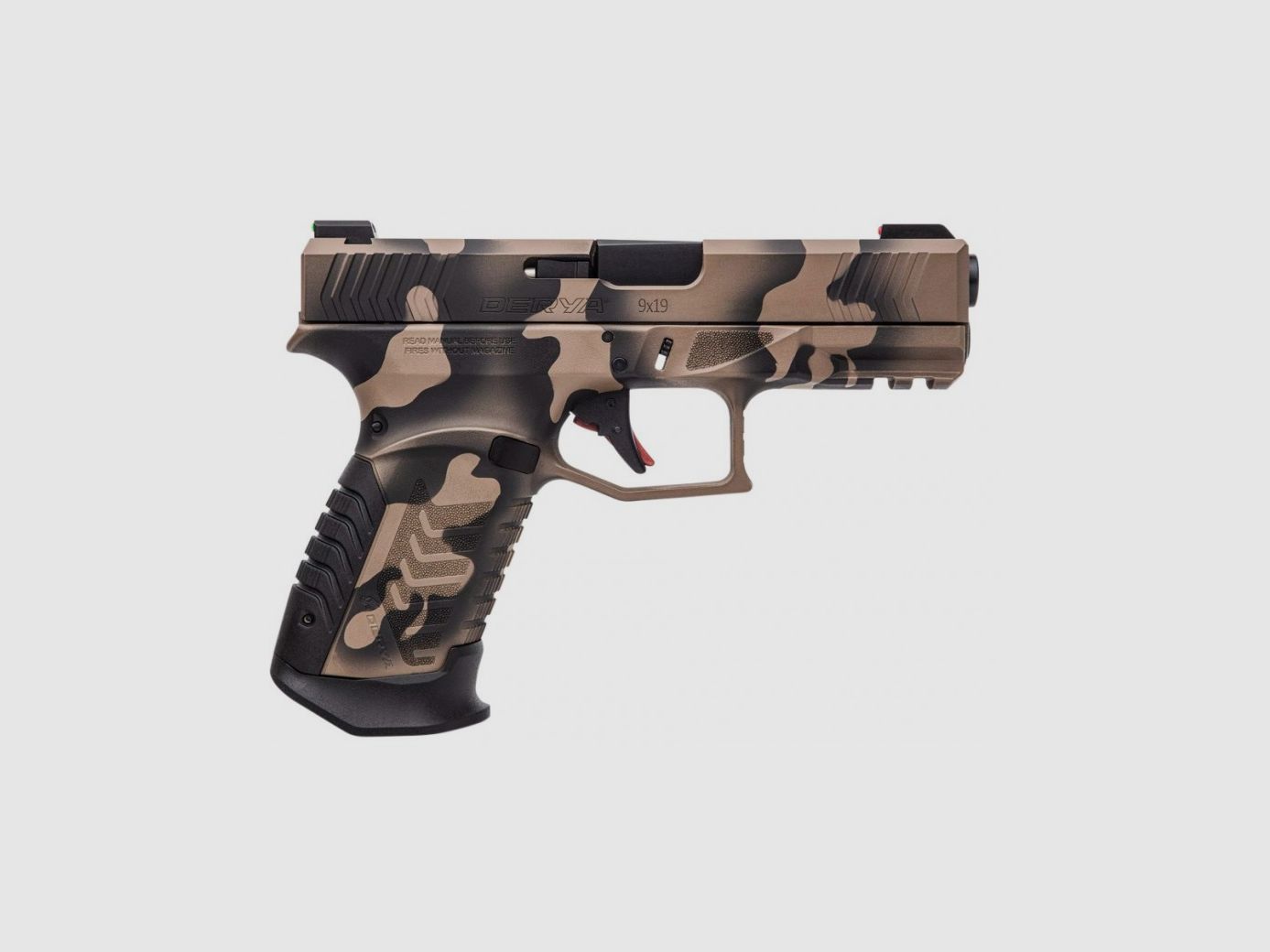 PISTOLET DERYA DY9 CAL 9X19CAMO OPTIC READY 15 COUPS