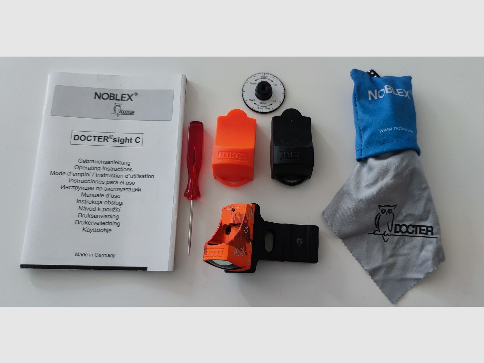 Reflexvisier NOBLEX Doctor Sight C Langwaffen 3,5 MOA Cerakote, Red Dot, Rotpunktvisier inkl.  UTG 45 Grad Montage!