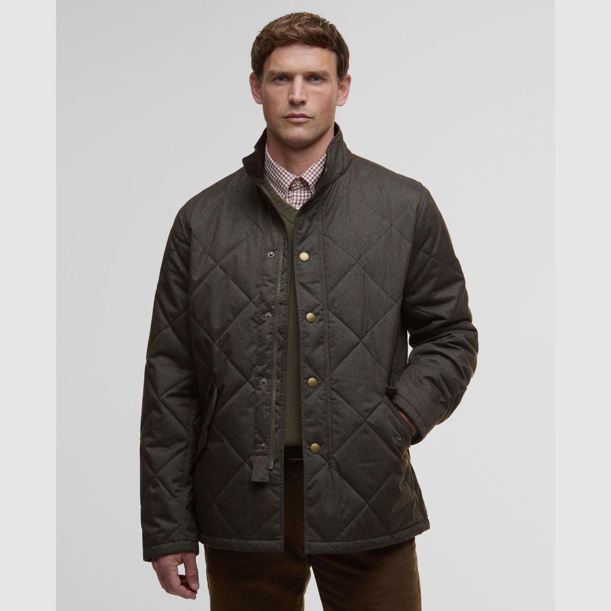BARBOUR Chaqueta Acolchada de Invierno Shoveler Oliva