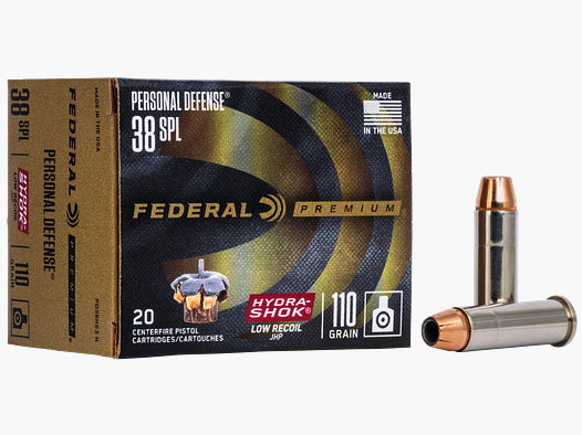 Federal Revolvermunition Premium .38 Special 7,1g Hydra-Shok Jacketed Hollow Point