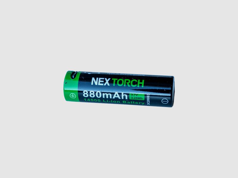 NEXTORCH DC0087C 14500 Batterie USB-C – 3,6 V 880 mAh pour TA15 et TA10