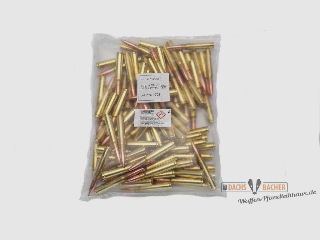 PPU Prvi Partizan 8x57 JS 12.85g/198gr FMJ BT 100 rounds Bulk, image 1 of 2