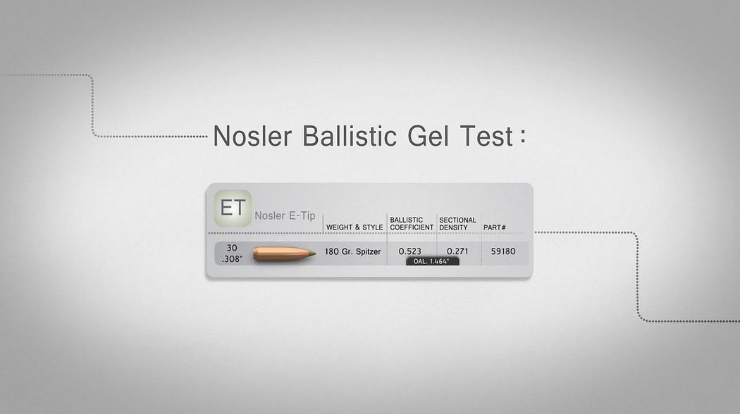 Nosler E-Tip Bullet Gel Test