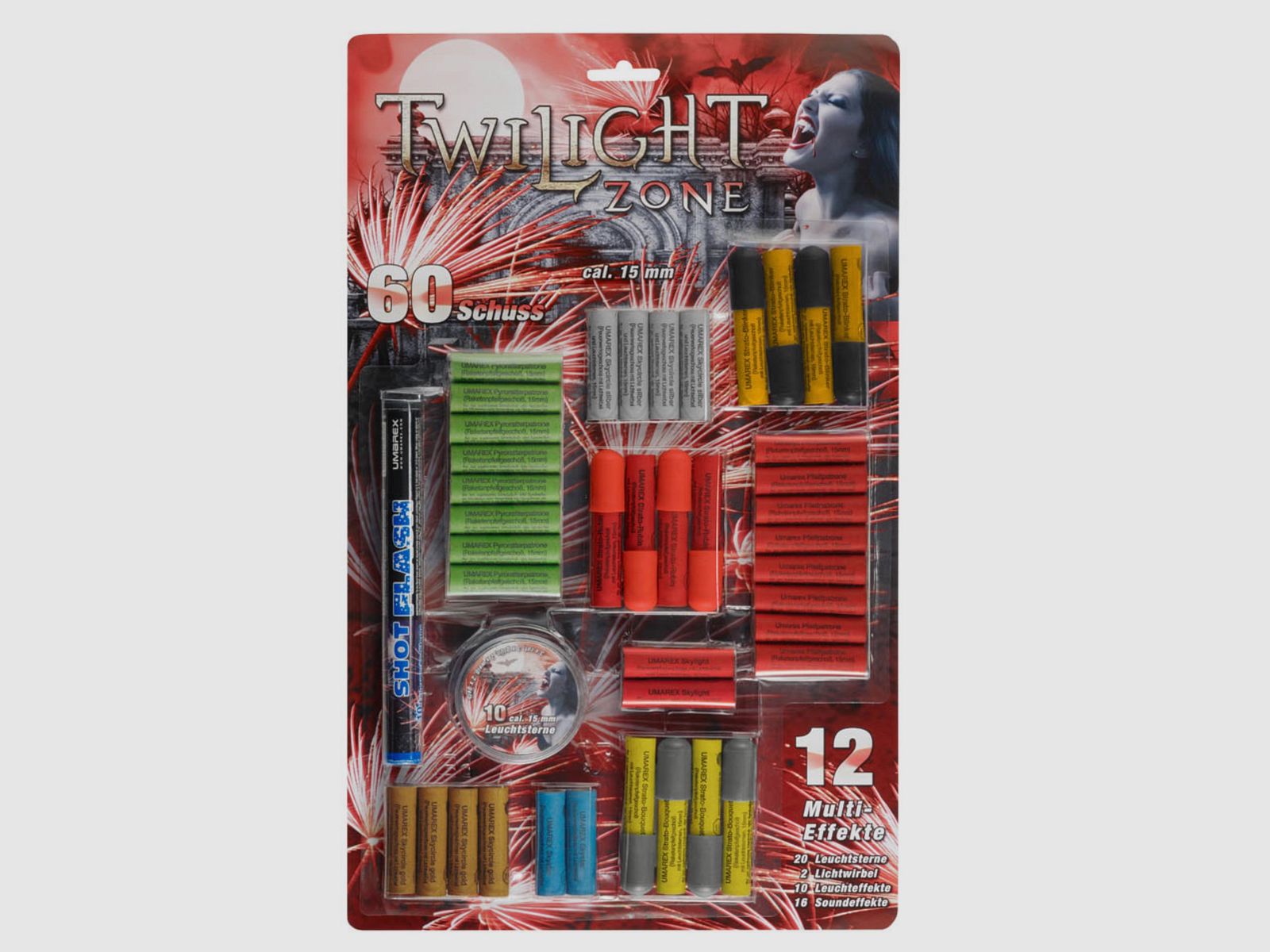 Umarex 4.1591 Twilight Zone 60 Schuss 11 verschiedene Effekte 15mm Pyro