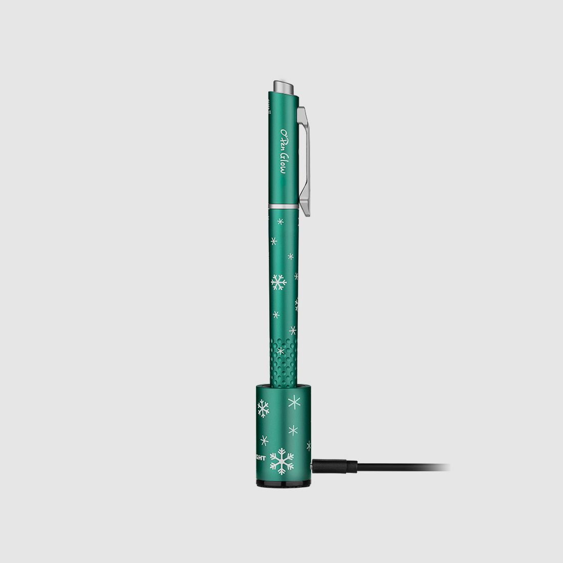Kugelschreiber mit LED-Taschenlampe + grünem Laser O’PEN GLOW Olight grün, Bild 26 von 28