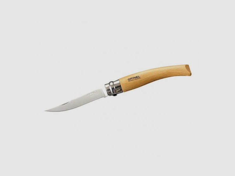 Opinel Slim-Line, size 8, stainless steel, beech wood pocket knife