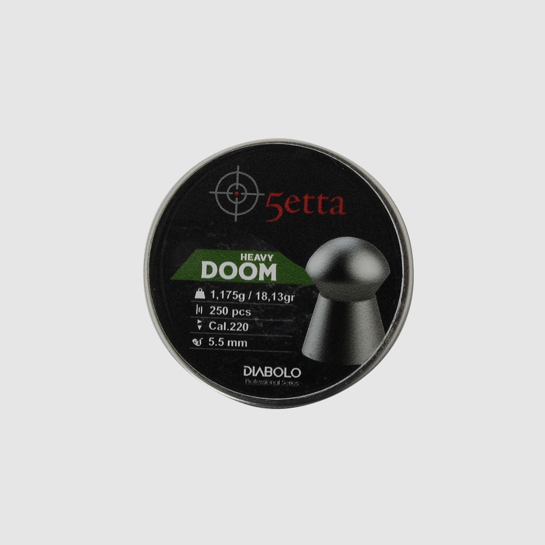 5etta proiettili per carabina ad aria Doom Heavy 5,5 mm 1,175 g / 18,13 g 250 pezzi