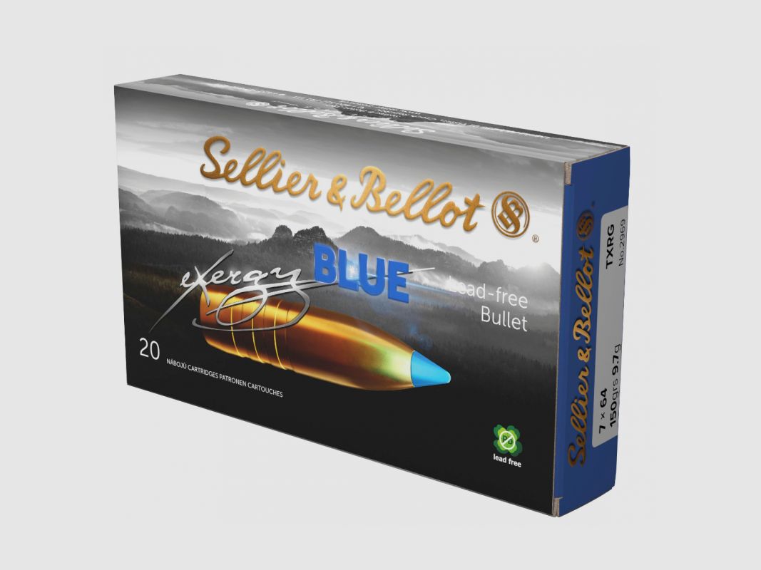 Sellier & Bellot 7x64 TXRG blue 9,7 g/150 gr pro 20 Stk.