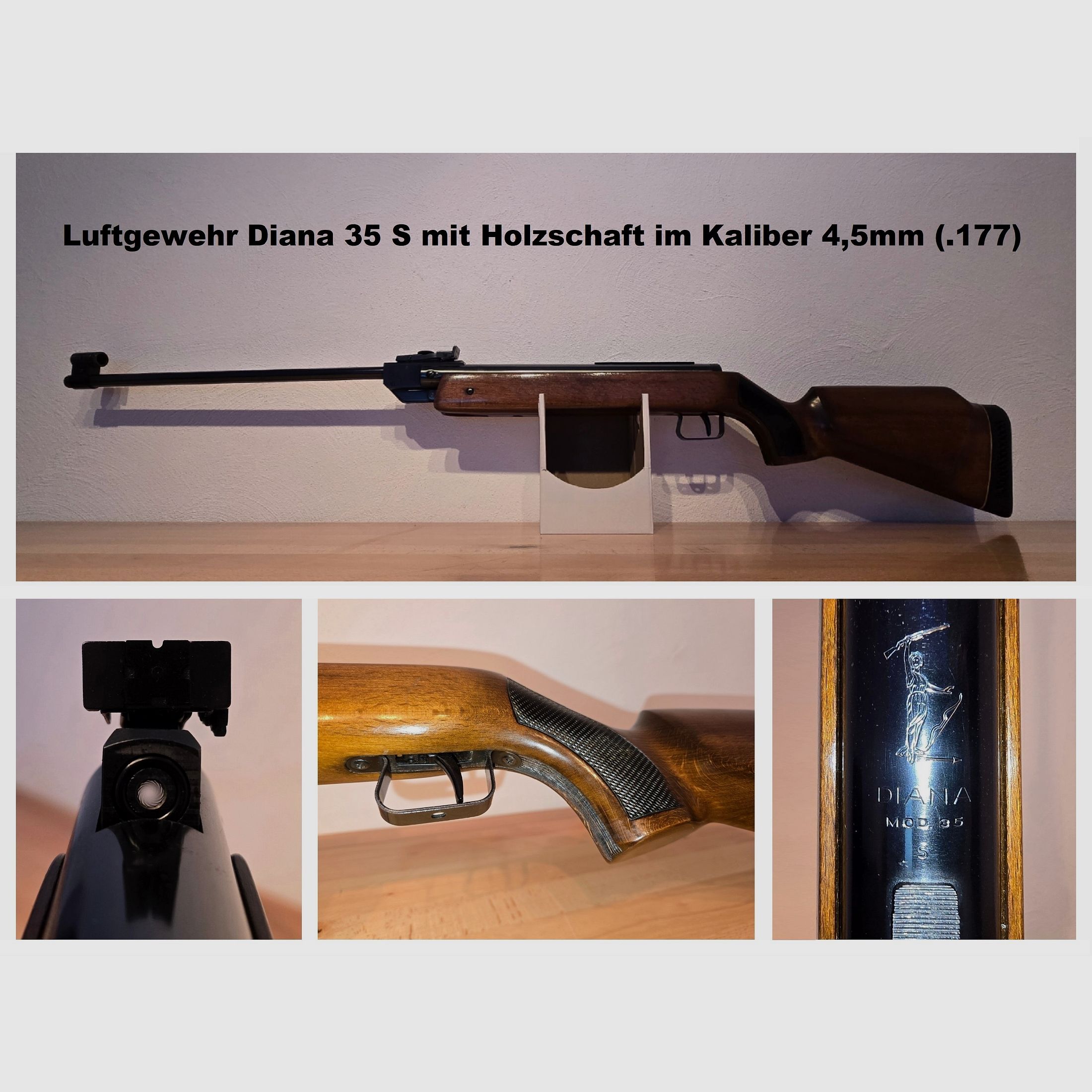 Luftgewehr Diana 35 S im Kaliber 4,5 mm mit (F)
