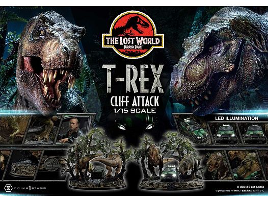 Jurassic World: The Lost World Statue 1/15 T-Rex Cliff Attack 53 cm | 42950