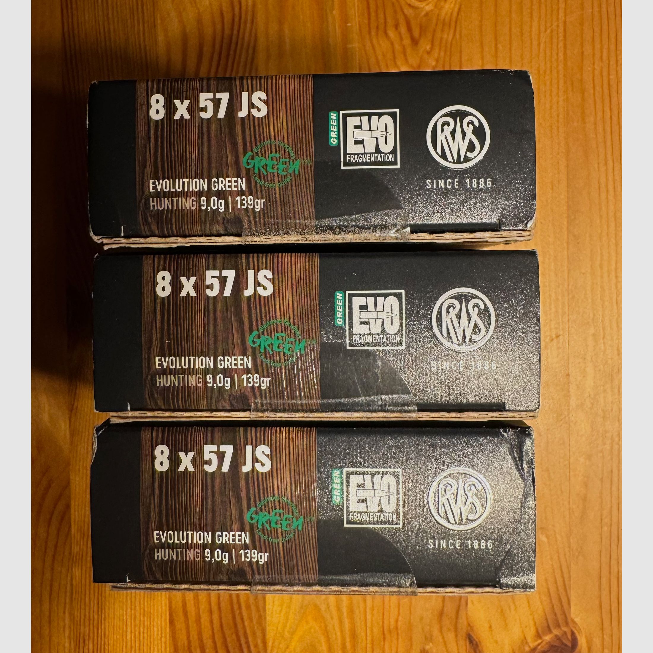 RWS Evolution Green 8x57 JS, 139gr, 3 boxes