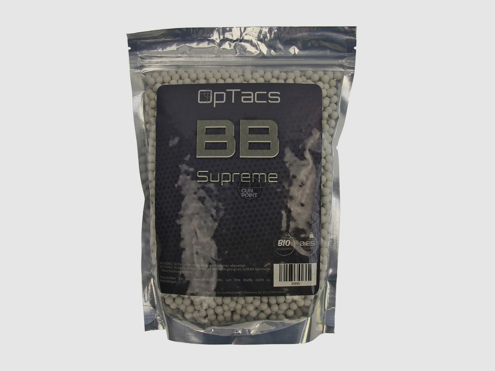 Softair - Kugeln OpTacs Supreme BIO BBs 0,25 g 4000 Stk.
