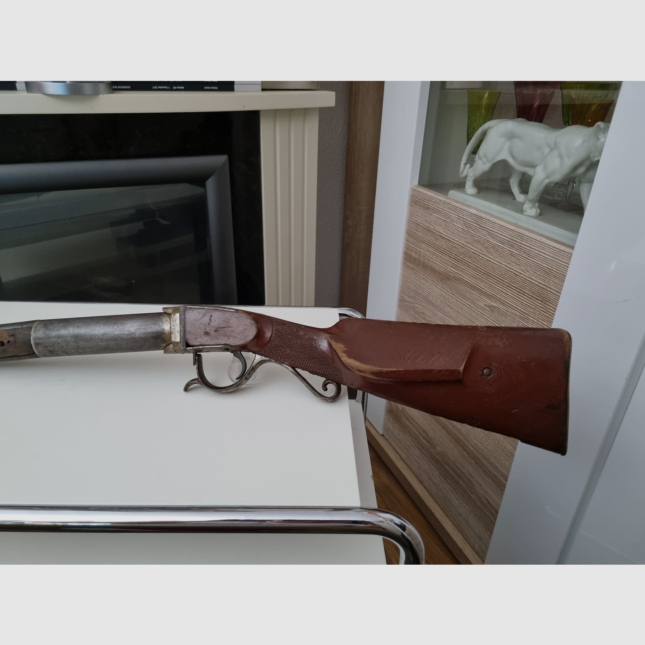 Antique air rifle presumably Oscar Wills