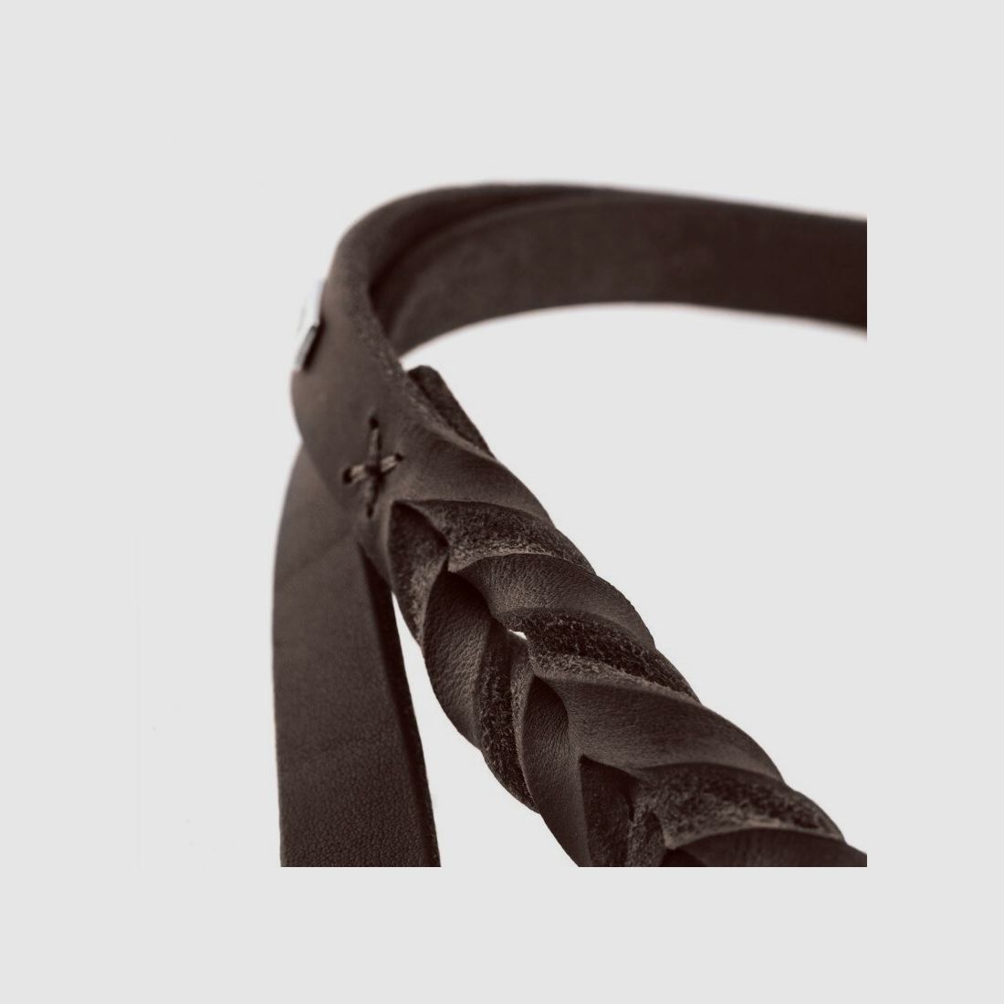 Hunter Laisse réglable Solid Education en cuir pleine fleur / Marron