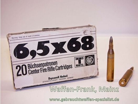 RWS (WZd.Fa.Rottweil) 93 gr. / 6,0 g TM noch mit Flußstahlmantel