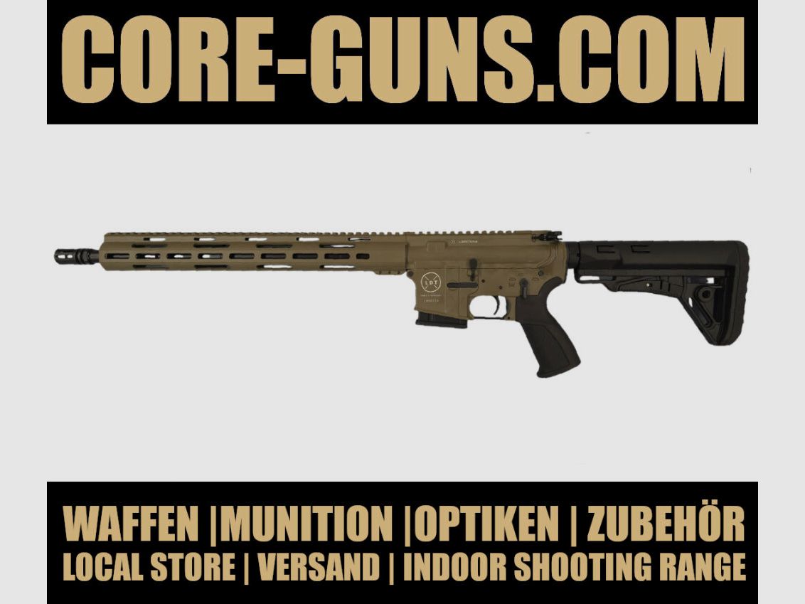 Lux Def Tec LDT L5 AR15 Selbstladebüchse 16,75" Lauflänge 223Rem in FDE Sondermodell mit langen Handguard, Made in Germany UVP: 1769€