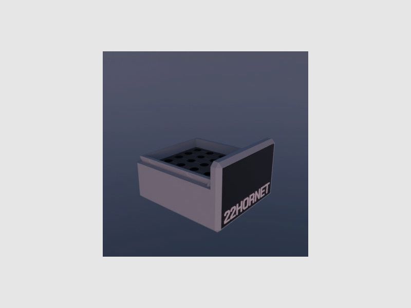 Filamelt Munitionsbox / .22 Hornet / ‘Schiebedeckel’ / Patronenbox, Ammo Box