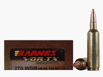 Barnes VOR-TX .270 WSM 140GR TSX Boat Tail 20 cartridges