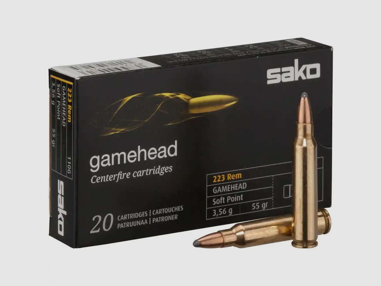 Sako 55grs Gamehead 20PCS .223Rem