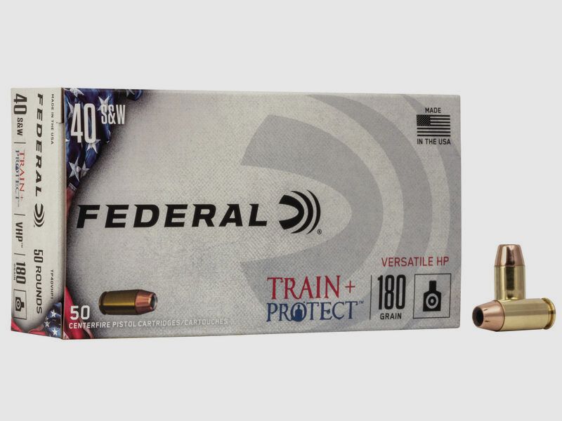 Federal Train+Project .40 S&W 180GR JHP 50 cartridges